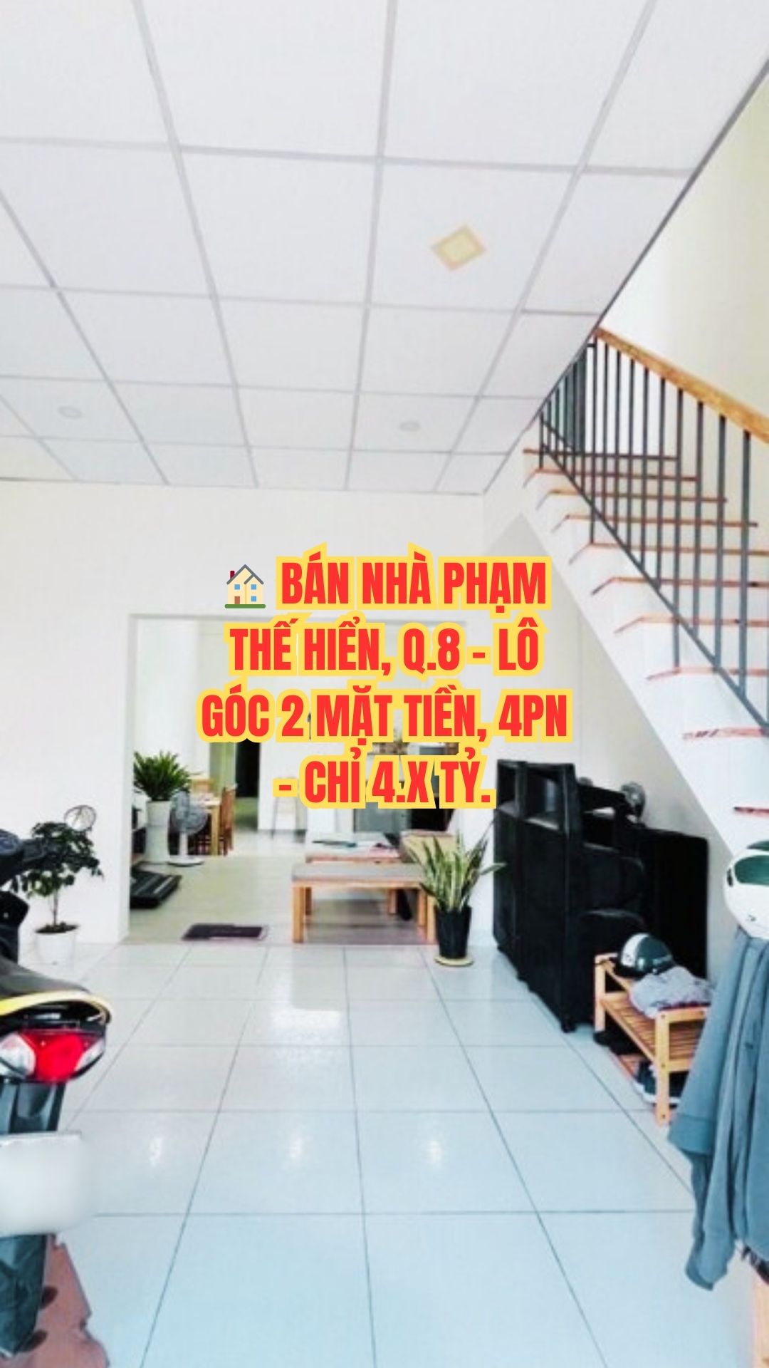 BÁN NHÀ PHẠM THẾ HIỂN, Q.8 - LÔ GÓC 2 MẶT TIỀN, 4PN - CHỈ 4.X TỶ